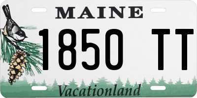 ME license plate 1850TT