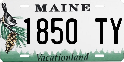 ME license plate 1850TY