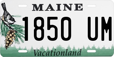 ME license plate 1850UM