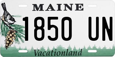 ME license plate 1850UN