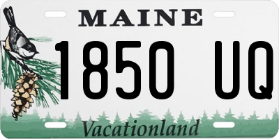 ME license plate 1850UQ