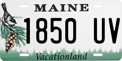 ME license plate 1850UV