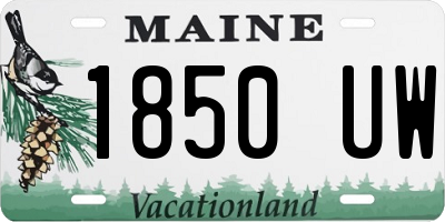 ME license plate 1850UW