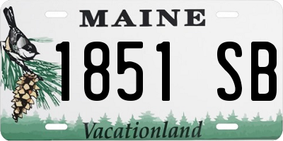 ME license plate 1851SB