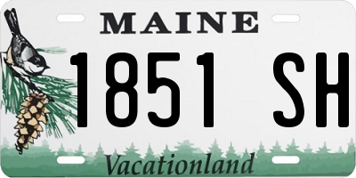 ME license plate 1851SH