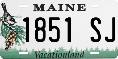 ME license plate 1851SJ