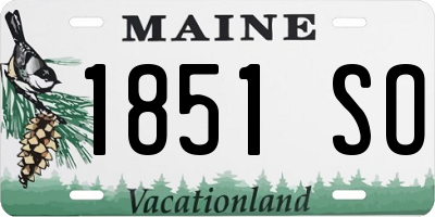 ME license plate 1851SO