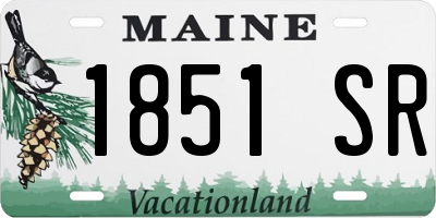 ME license plate 1851SR