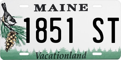 ME license plate 1851ST