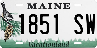 ME license plate 1851SW