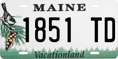 ME license plate 1851TD