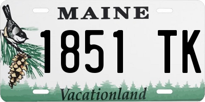 ME license plate 1851TK