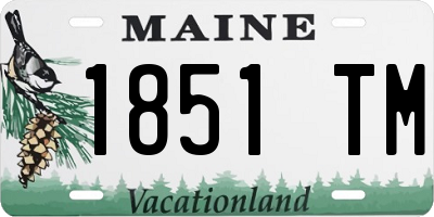 ME license plate 1851TM