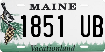 ME license plate 1851UB