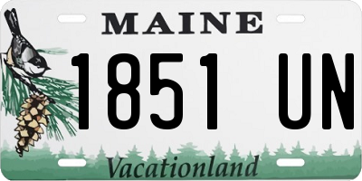 ME license plate 1851UN
