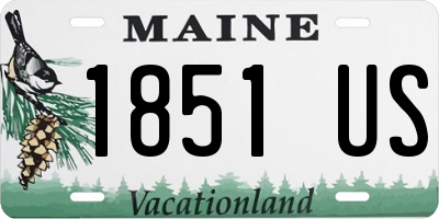 ME license plate 1851US