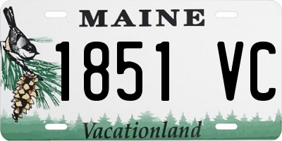 ME license plate 1851VC