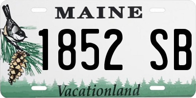 ME license plate 1852SB