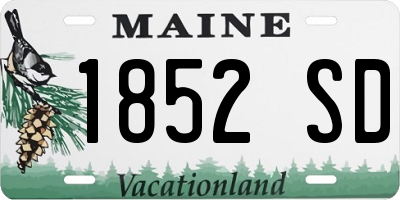 ME license plate 1852SD