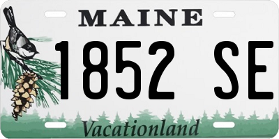 ME license plate 1852SE