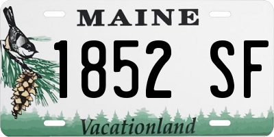 ME license plate 1852SF