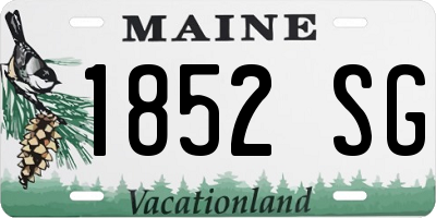 ME license plate 1852SG