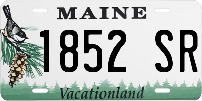 ME license plate 1852SR