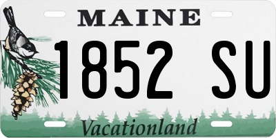 ME license plate 1852SU