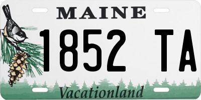ME license plate 1852TA