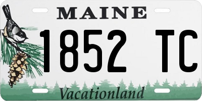 ME license plate 1852TC