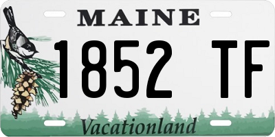 ME license plate 1852TF