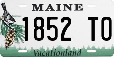 ME license plate 1852TO