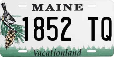 ME license plate 1852TQ