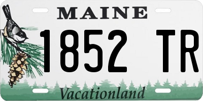 ME license plate 1852TR