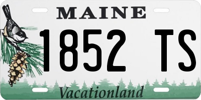 ME license plate 1852TS