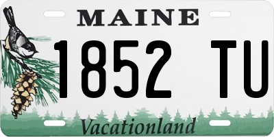 ME license plate 1852TU