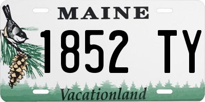 ME license plate 1852TY