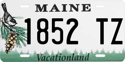 ME license plate 1852TZ