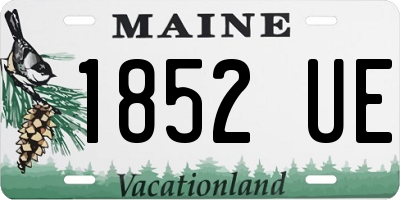 ME license plate 1852UE
