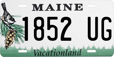 ME license plate 1852UG