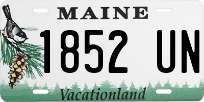 ME license plate 1852UN