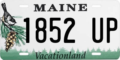 ME license plate 1852UP