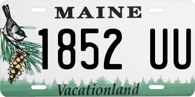 ME license plate 1852UU