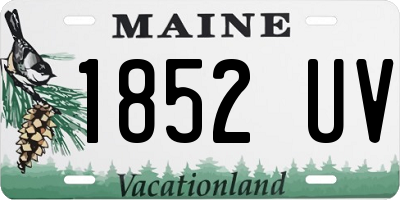 ME license plate 1852UV