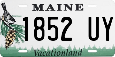 ME license plate 1852UY