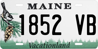 ME license plate 1852VB
