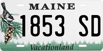 ME license plate 1853SD