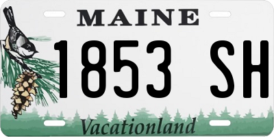 ME license plate 1853SH