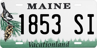 ME license plate 1853SI