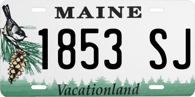 ME license plate 1853SJ